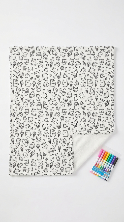 Color-In Blanket  | Washable Markers Included