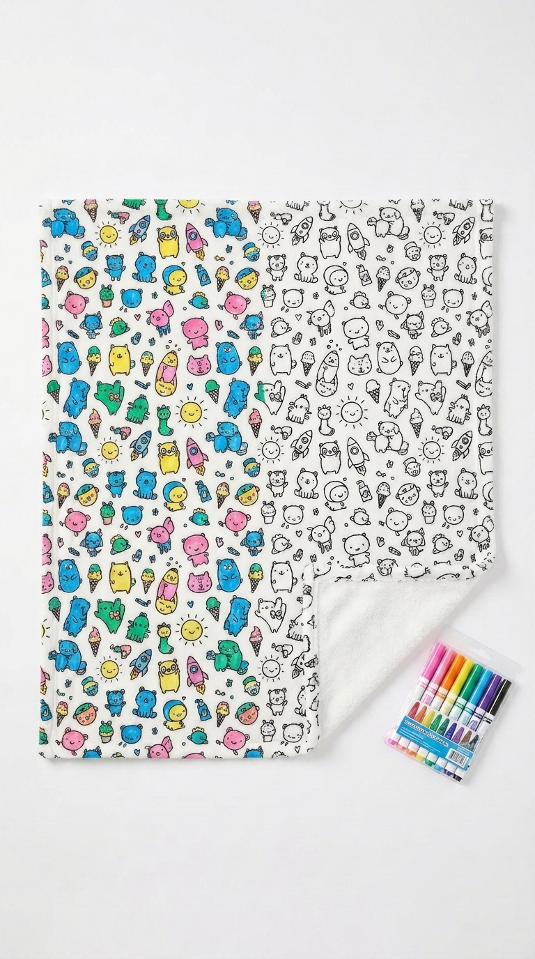 Color-In Blanket  | Washable Markers Included